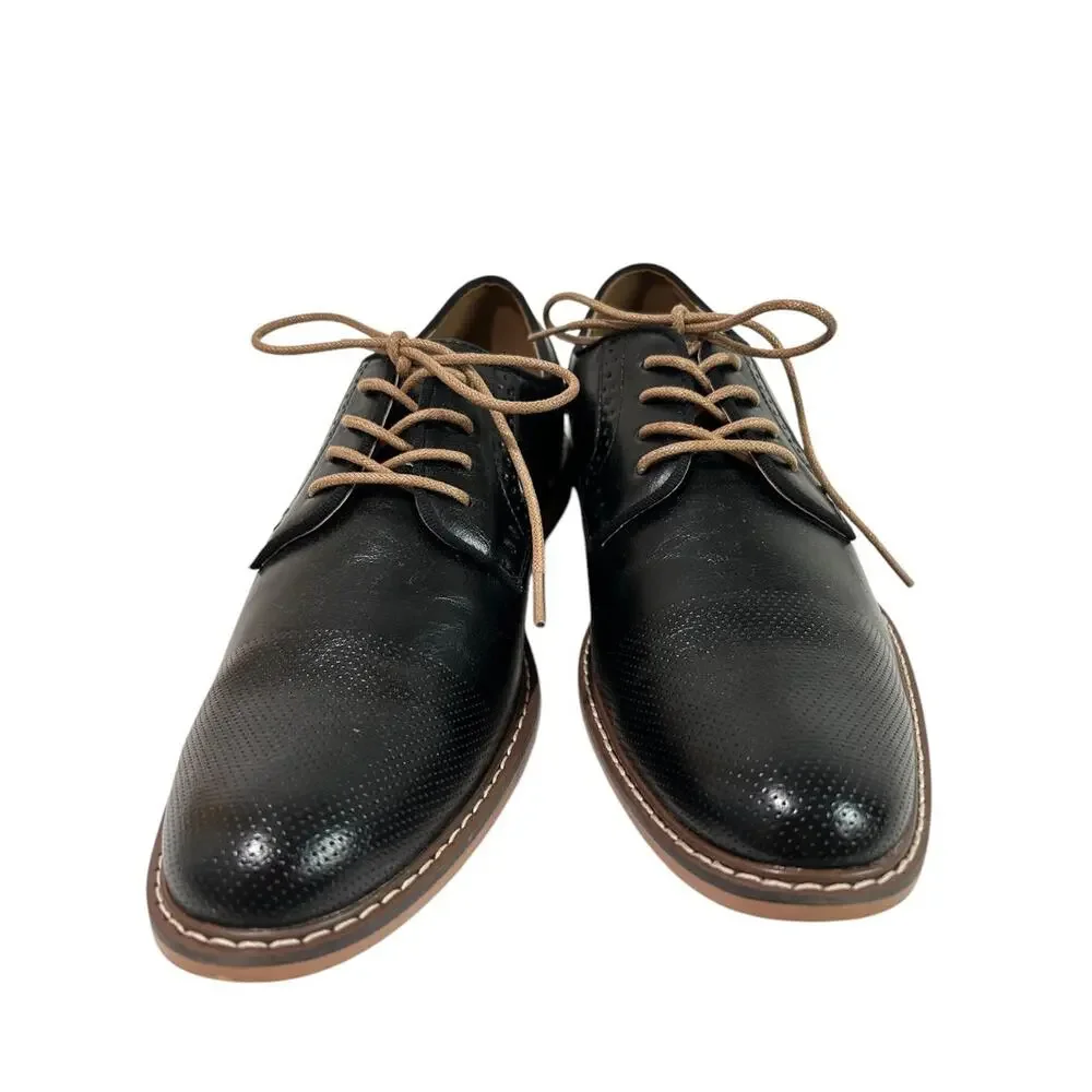 Size 10 Steve Madden Mens‎ Black Oxford Bobby Shoe Lace Up